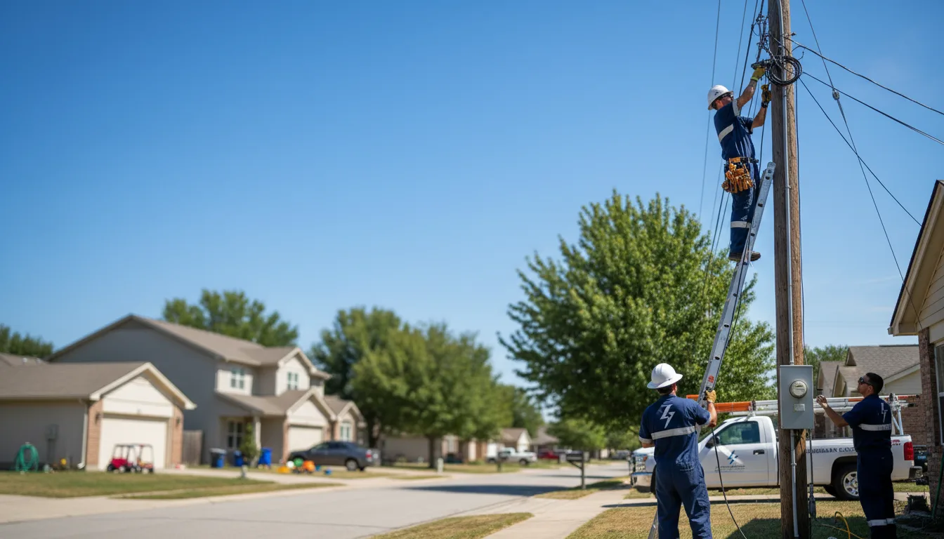 Residential electrician providing installation services in Home, KS